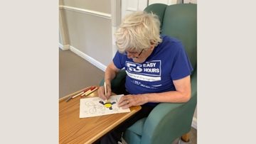 Leeds care home Residents make Easter cards for loved ones